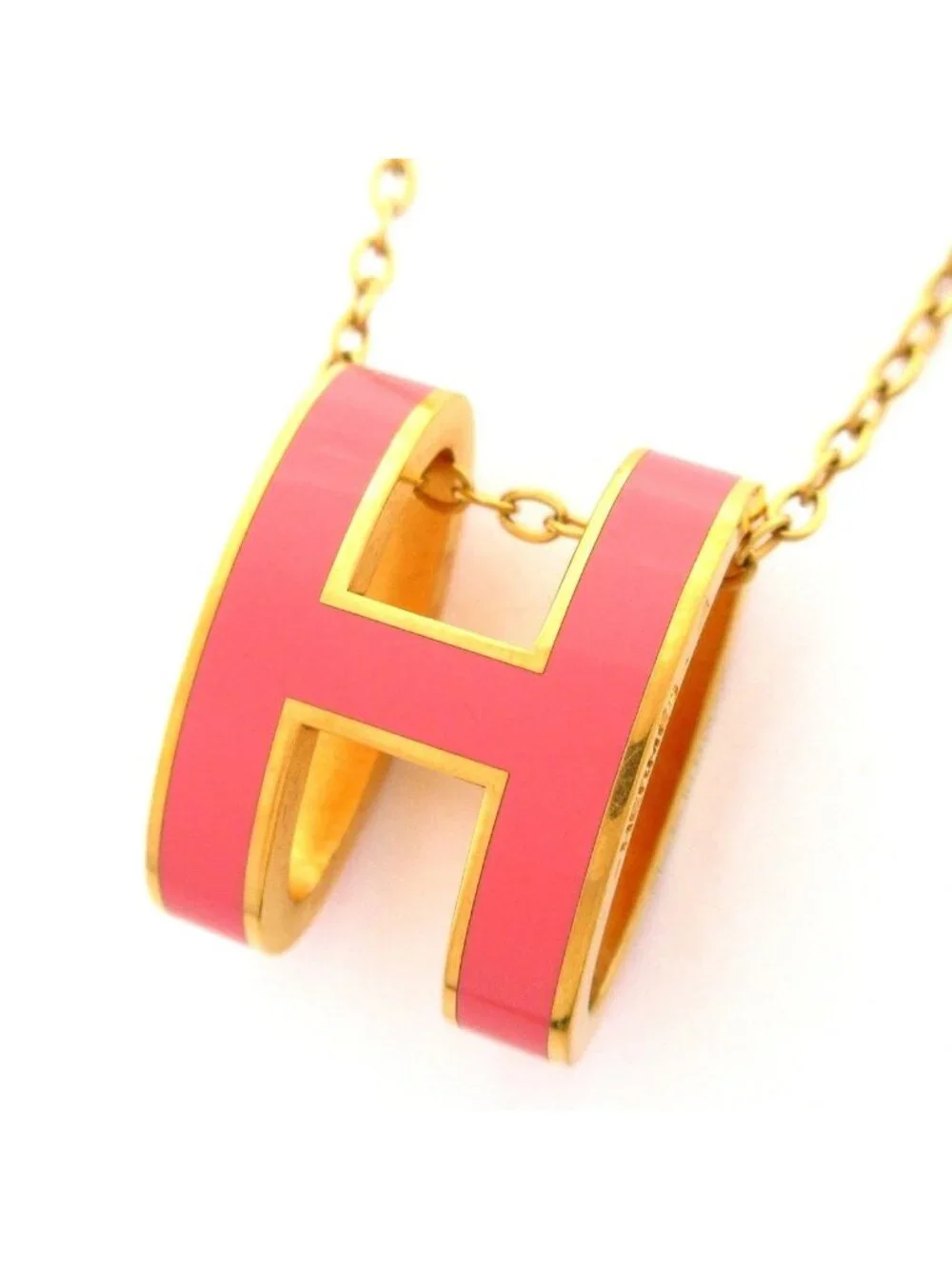 Hermes Necklace Pop Pink Gold